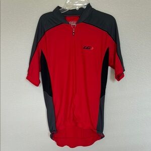Louis Garneau men’s Red and Gray Cycling Jersey Bentonville